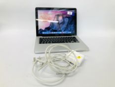 APPLE MACBOOK PRO LAPTOP COMPUTER MODEL A1278 WITH CHARGER - SOLD AS SEEN
