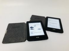 2 X AMAZON KINDLE PAPERWHITE WITH CASES - SOLD A SEEN