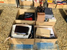 2 X BOXES OF ASSORTED DESIGNER LADIES HANDBAGS AND 2 X BOXES OF BOXED SHOES AND BOOTS (AS NEW)