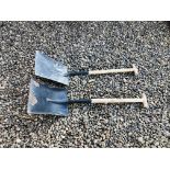 2 X SPARTAN T HANDLE SHOVELS