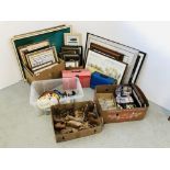 BOX OF ASSORTED SUNDRY CHINA AND GLASS WARE AND LOOSE CUTLERY,