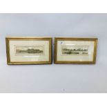 PAIR OF FRAMED LOCAL WATERCOLOURS BEARING SIGNATURE P.H.