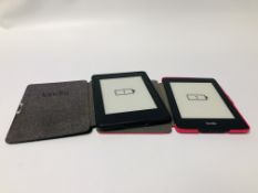 2 X AMAZON KINDLE PAPERWHITE WITH CASES - SOLD AS SEEN