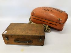 VINTAGE LIFEBOAT RADIO ALONG WITH A GAUGE/RADIO - SOLD AS SEEN
