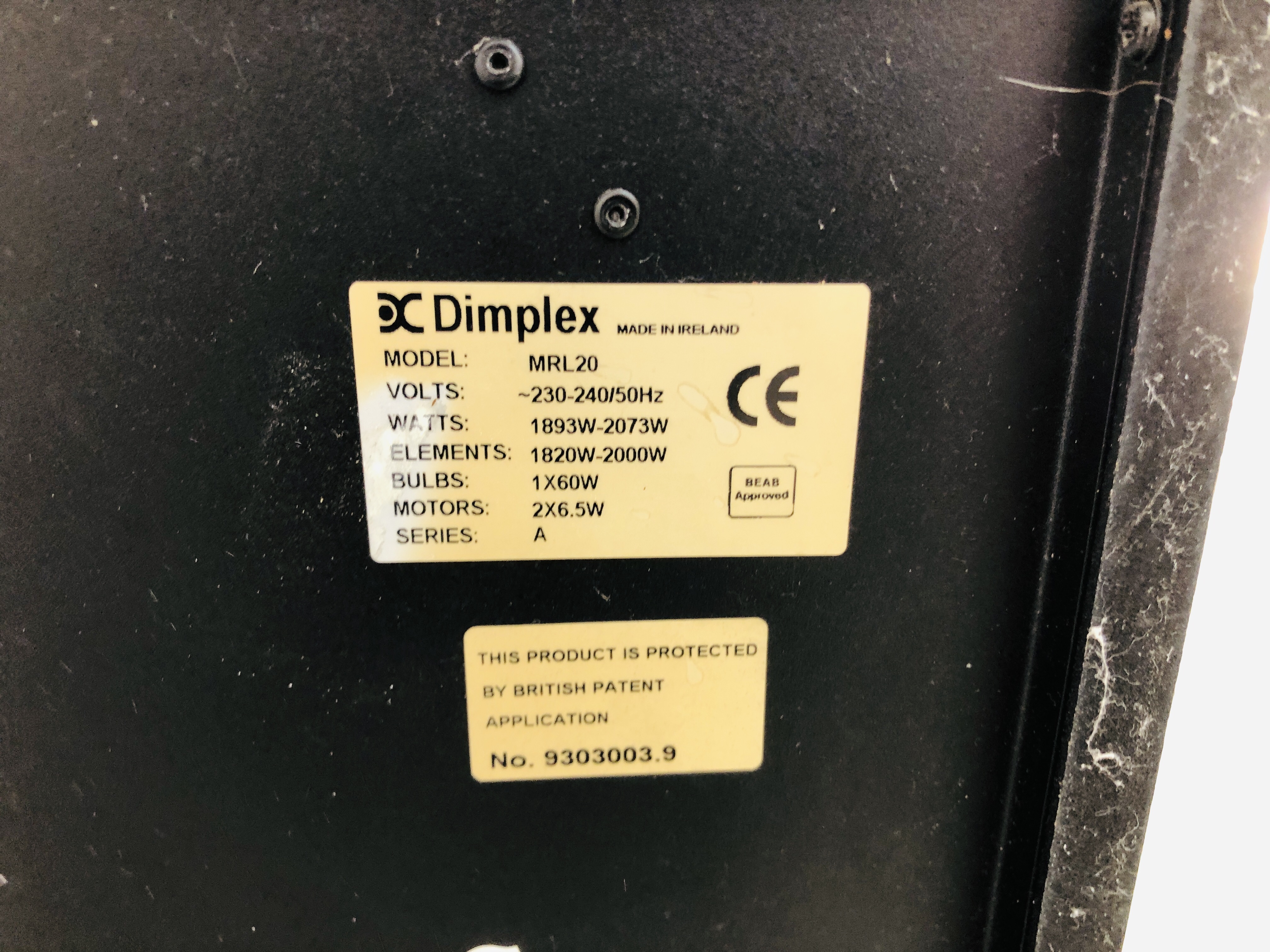 DIMPLEX ELECTRIC LOG EFFECT HEATER - SOLD AS SEEN - Image 5 of 5