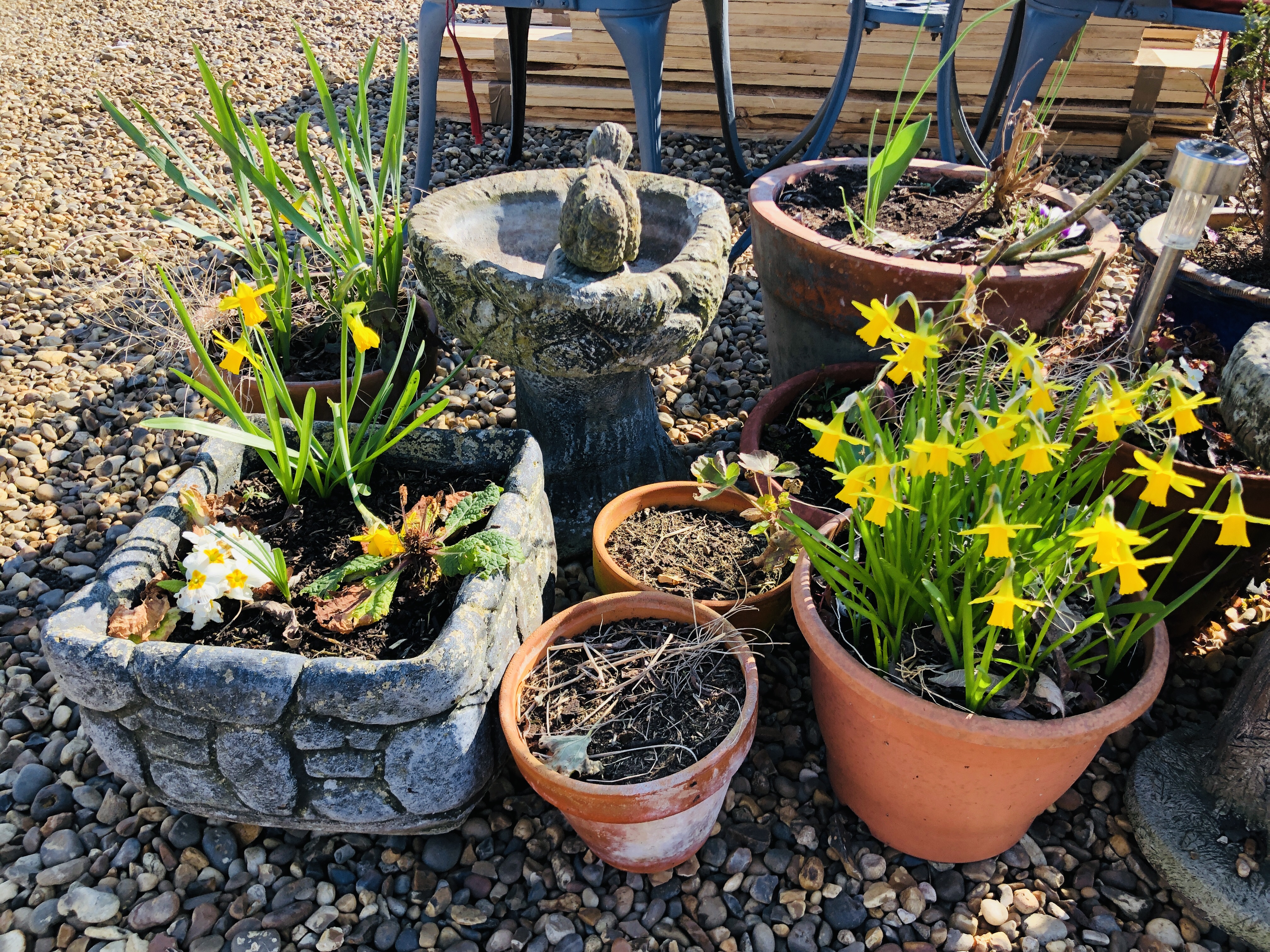 COLLECTION OF 13 GARDEN PLANTERS TO INCLUDE BRICK EFFECT, TERRACOTTA, GLAZED, ETC. - Image 4 of 5