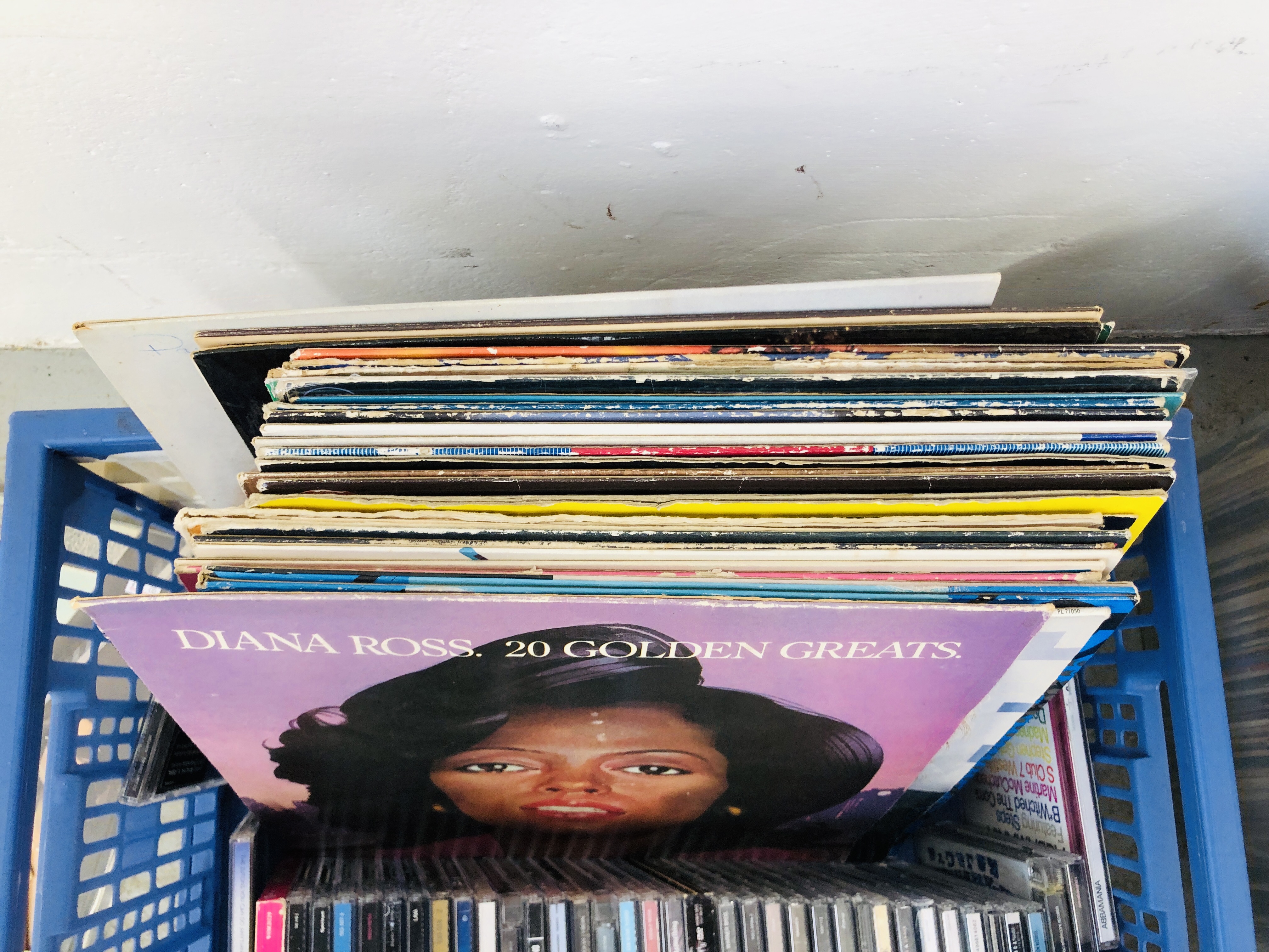 3 BOXES CONTAINING A QUANTITY MIXED RECORDS TO INCLUDE DIANA ROSS, EURYTHMICS, NEIL DIAMOND, - Image 7 of 8