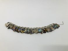 VINTAGE SILVER CHARM BRACELET, WITH APPROX.