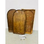 3 VINTAGE BAGATELLE BOARDS