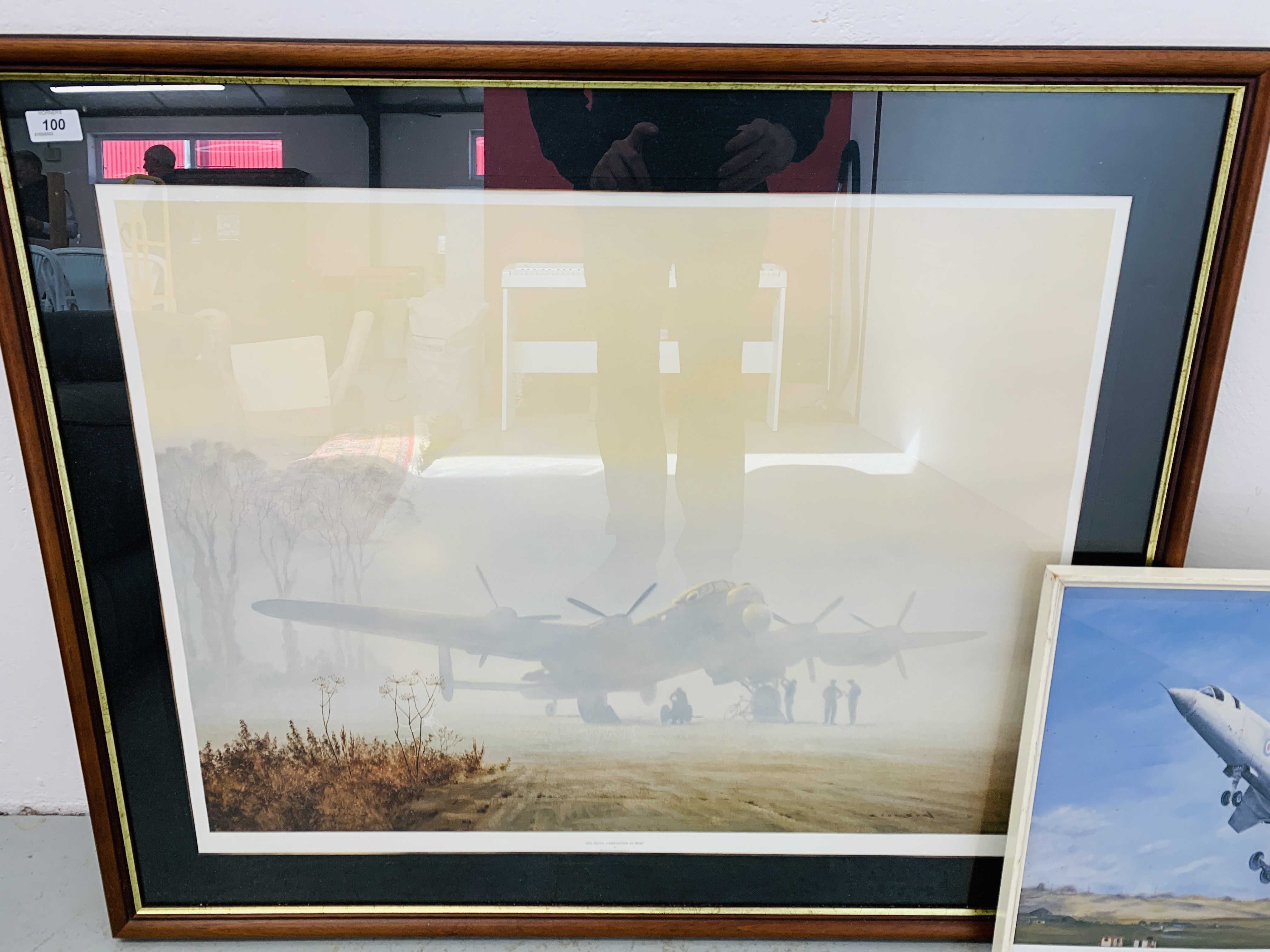 FRAMED "OFF DUTY LANCASTER AT REST" PRINT ALONG WITH A FRAMED "TSR2" PRINT BY SEAN ALBERTS. - Image 2 of 5