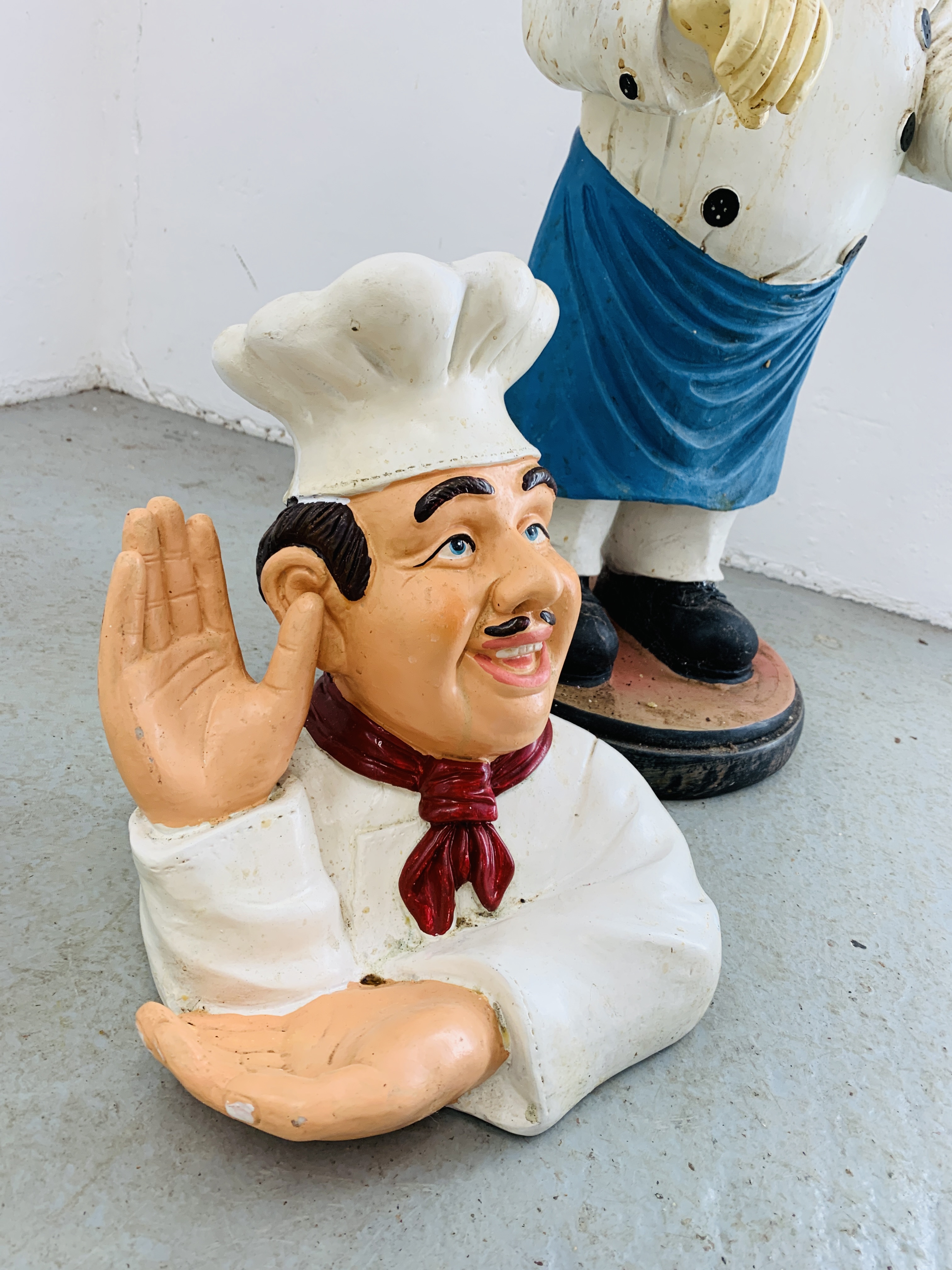 A NOVELTY STANDING "CHEF" FIGURE A/F AND ONE OTHER "CHEF" FIGURE - Image 12 of 12