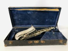 VINTAGE SAXOPHONE IN FITTED CASE.