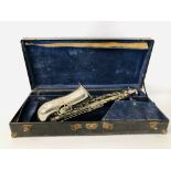 VINTAGE SAXOPHONE IN FITTED CASE.