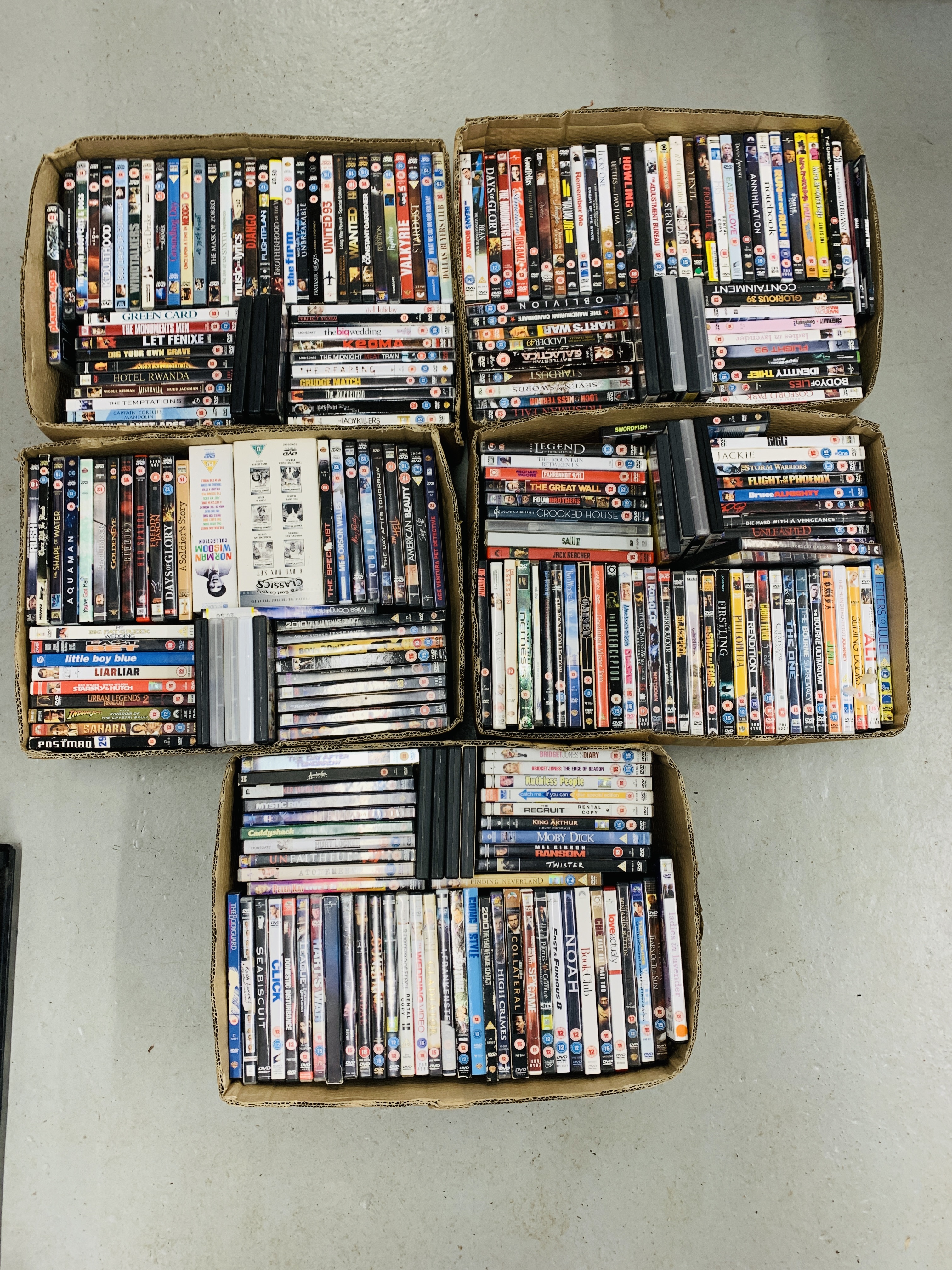 QUANTITY OF ASSORTED DVD'S APPROX 250 TITLES.