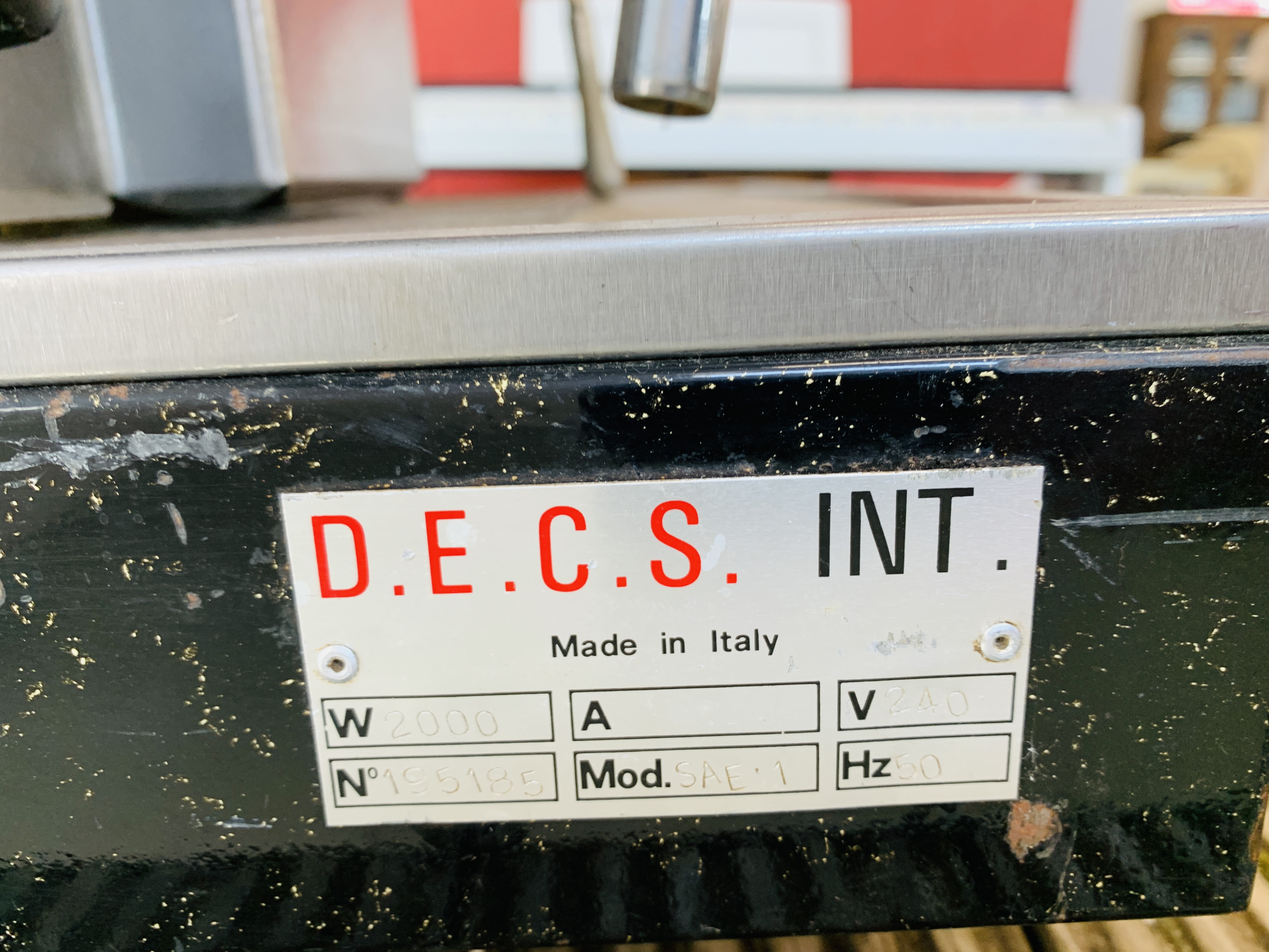 D.E.C.S ESPRESSO COFFEE MACHINE MODEL SAE.1 - SOLD AS SEEN. - Image 12 of 15