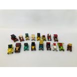 1 - 16 NUMBERED SERIES OF MATCHBOX LESNEY MODELS OF YESTERYEARS DIE-CAST VEHICLES.