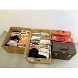 5 BOXES CONTAINING A LARGE ASSORTMENT OF 45RPM RECORDS VARIOUS ARTISTS AND GENRES ALONG WITH