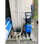 A NILFISK C130-1 PRESSURE WASHER, A BOSCH PSB 650 RE POWER DRILL, BLACK AND DECKER ORBITAL SANDER,