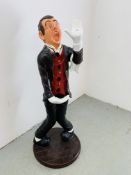 A NOVELTY "WINE WAITER" FIGURE HEIGHT 117CM.