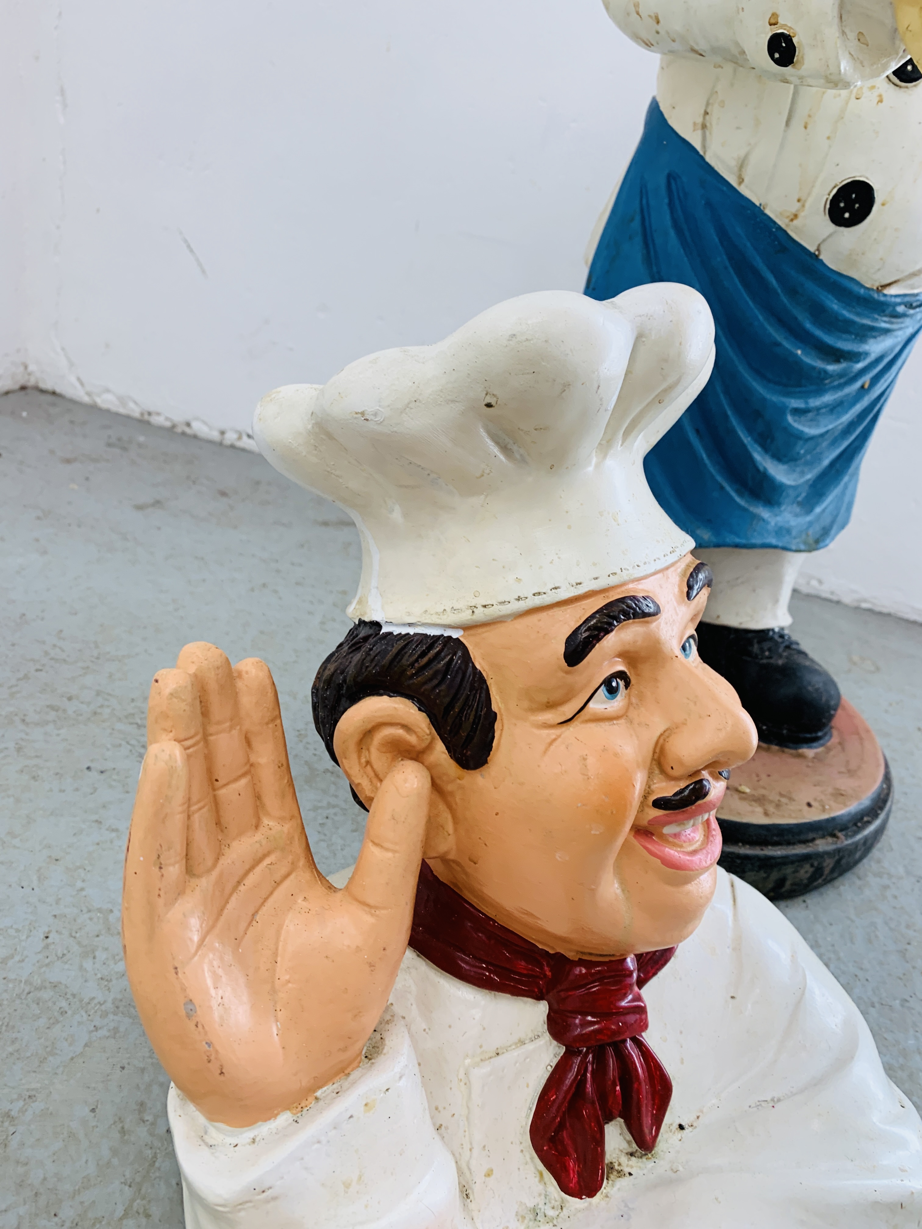 A NOVELTY STANDING "CHEF" FIGURE A/F AND ONE OTHER "CHEF" FIGURE - Image 11 of 12