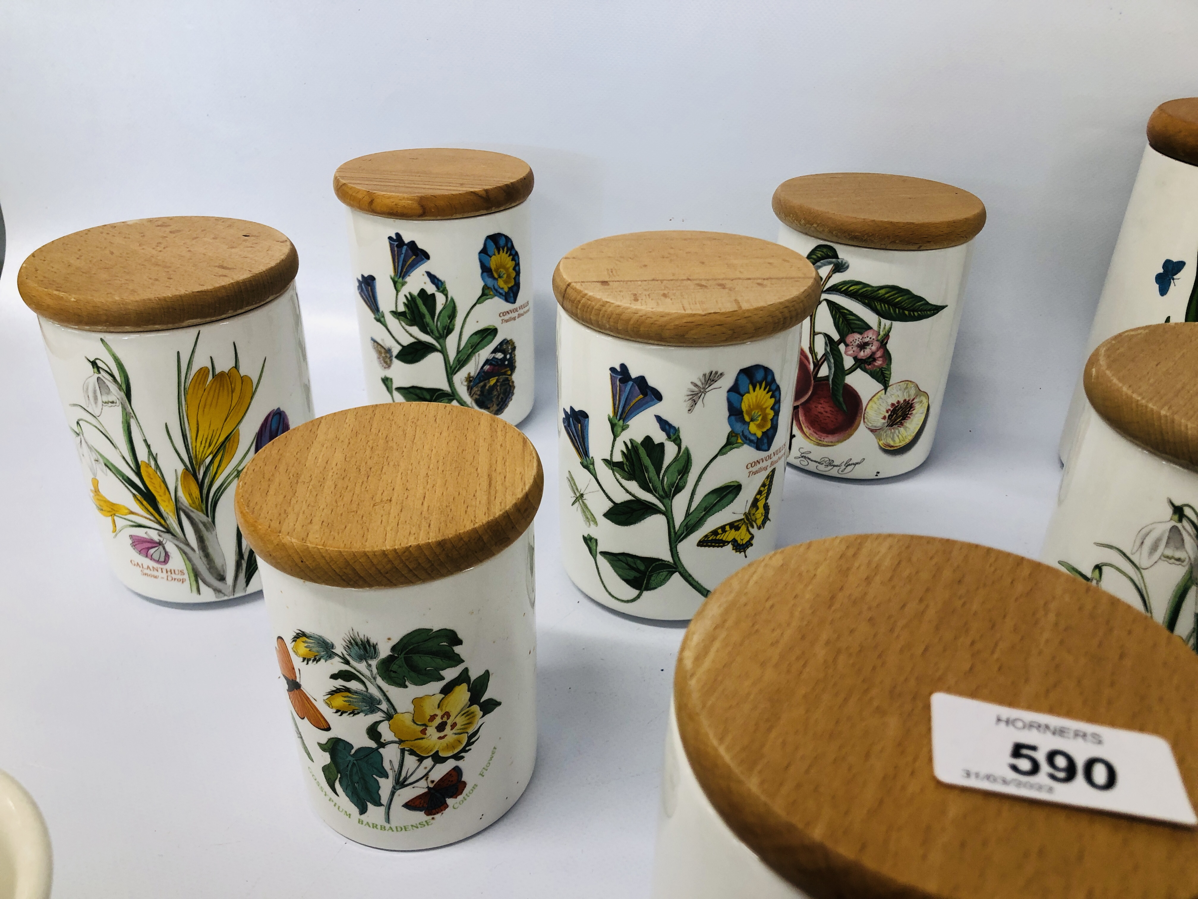 11 X ASSORTED PORTMEIRION "THE BOTANIC GARDEN" STORAGE CANISTERS AND 2 OTHERS - Image 3 of 5