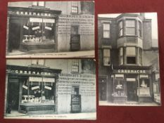 THREE POSTCARDS OF GREENACRE SHOPFRONTS 76 REGENT ROAD AND 158 NELSON ROAD CENTRAL (2),
