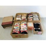 5 BOXES CONTAINING A LARGE ASSORTMENT OF 45RPM RECORDS VARIOUS ARTISTS AND GENRES