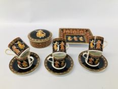 14 PIECES OF WEDGWOOD BI-CENTENARY CELEBRATION ETRUSCAN DANCE BONE CHINA TO INCLUDE COFFEE CUPS AND