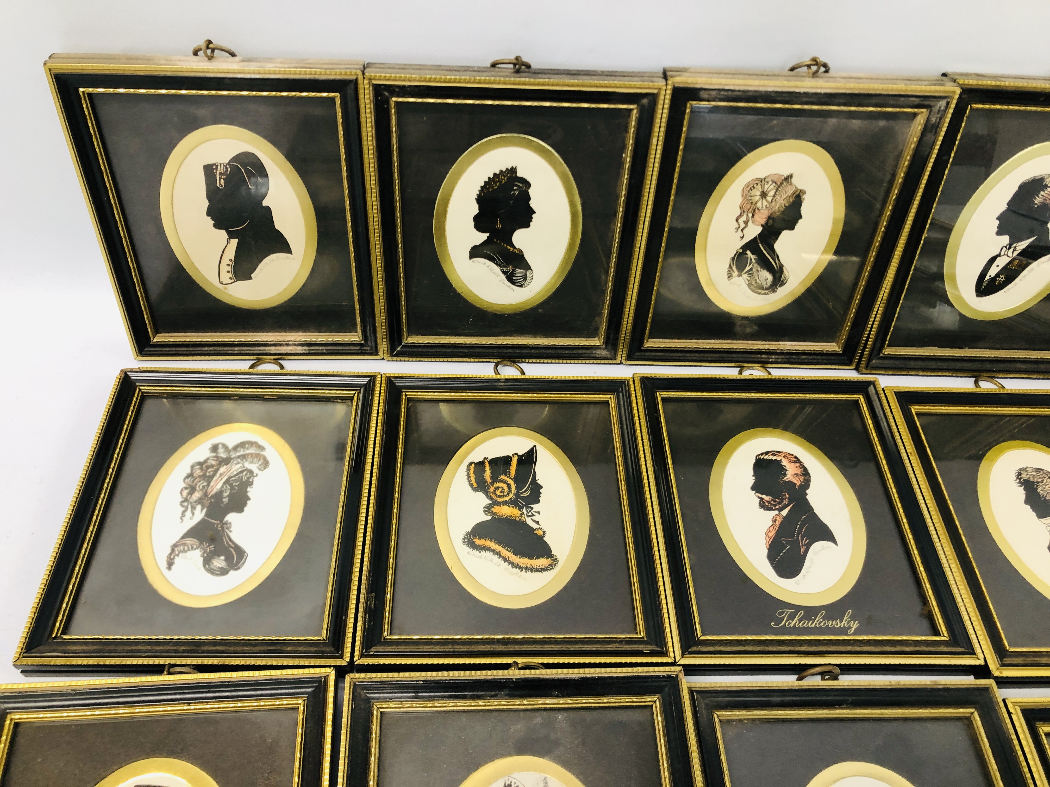 COLLECTION OF 23 "THE PENNYFARTHING GALLERIES" FRAMED SILHOUETTES - Image 2 of 6
