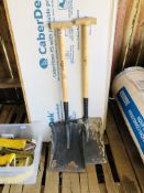 2 X SPARTAN T HANDLE SHOVELS