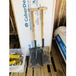 2 X SPARTAN T HANDLE SHOVELS