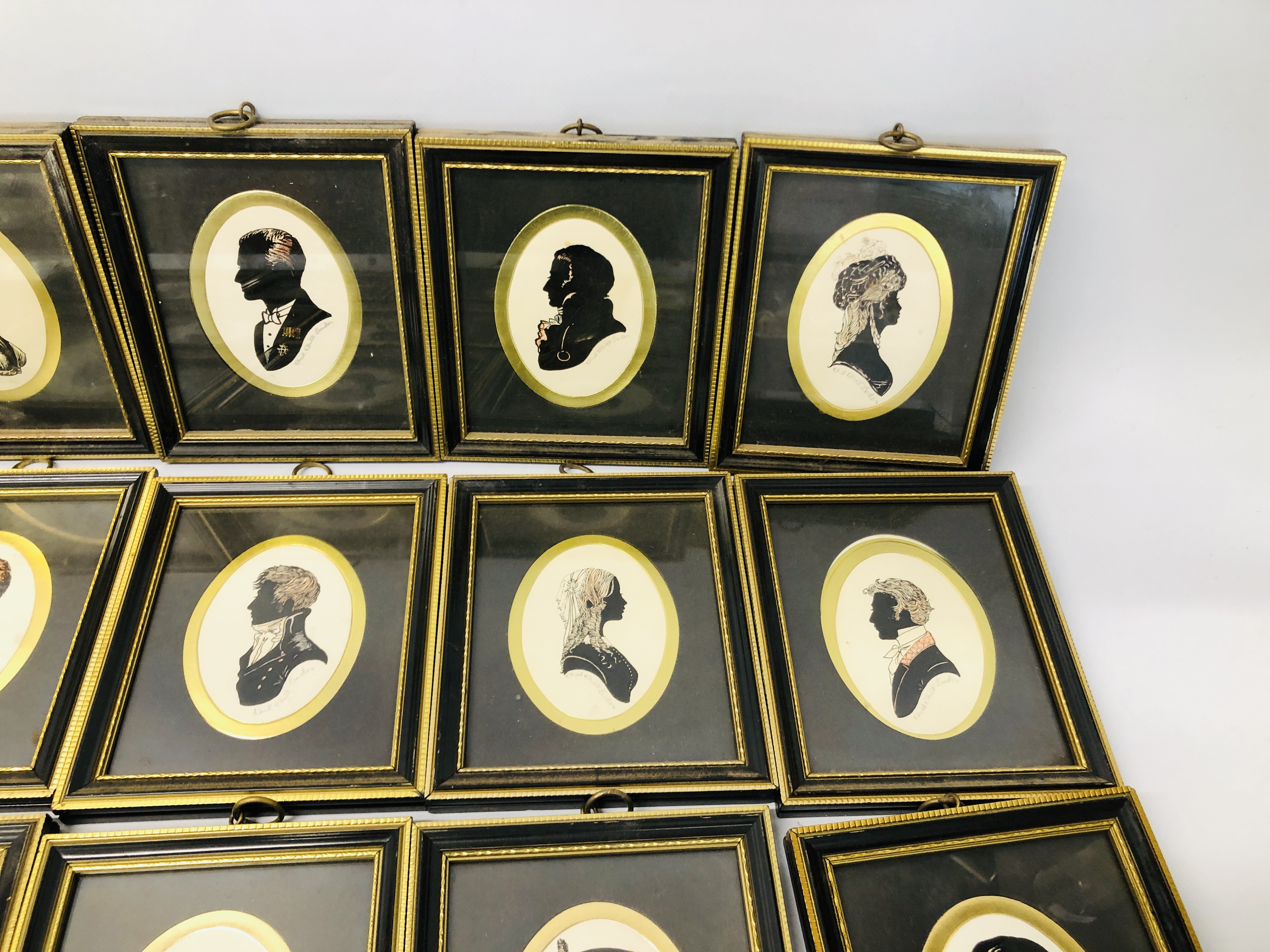 COLLECTION OF 23 "THE PENNYFARTHING GALLERIES" FRAMED SILHOUETTES - Image 3 of 6