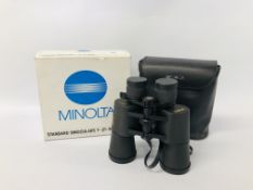 MINOLTA STANDARD BINOCULARS 7 X -21 X 50 ZOOM IN ORIGINAL BOX