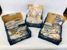 3 TRAYS CONTAINING EXTENSIVE COLLECTION OF TEACARDS 1960'S TO 1990'S TO INCLUDE MANY FULL SETS