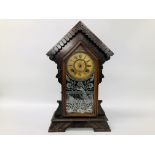 VINTAGE CATHEDRAL 8 DAY MANTEL CLOCK MANUFACTURED BY THE ANSONIA CLOCK COMPANY HEIGHT 56CM.