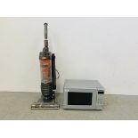 A PANASONIC MICROWAVE OVEN AND VAX MACH AIR LIGHTWEIGHT VACUUM CLEANER - SOLD AS SEEN.