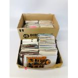 2 BOXES CONTAINING A QUANTITY OF 45 RPM SINGLES TO INCLUDE INXS, CATHERINE WHEEL, PHIL COLLINS,