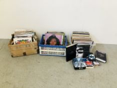 3 BOXES CONTAINING A QUANTITY MIXED RECORDS TO INCLUDE DIANA ROSS, EURYTHMICS, NEIL DIAMOND,