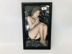 FRAMED OIL ON BOARD "ANKLE BRACELET" BEARING SIGNATURE KRYS LEACH H 35CM X W 19.5CM.