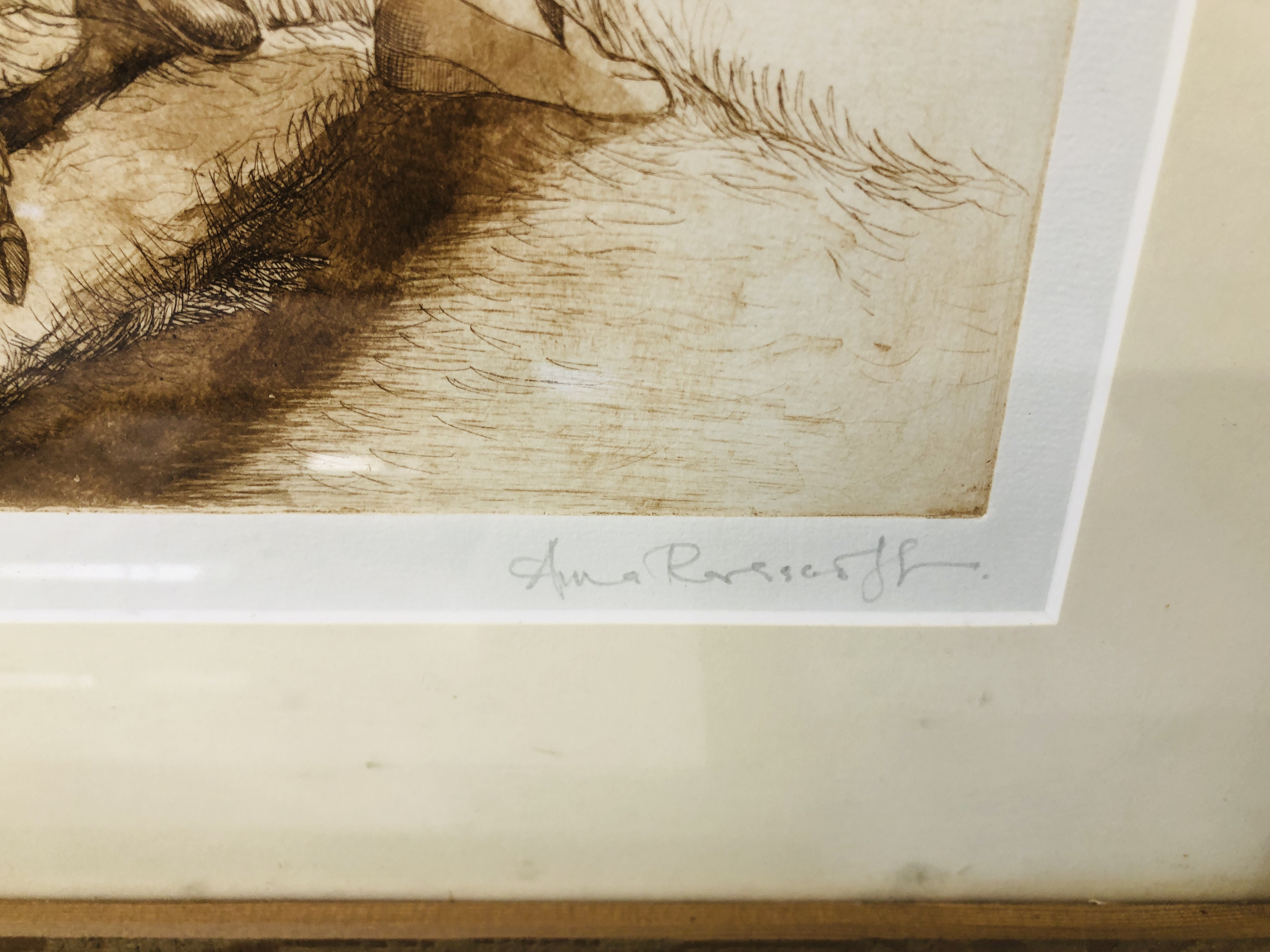 FRAMED LIMITED EDITION ETCHING "GOING HOME" 2/150 BEARING PENCIL SIGNATURE ANNA RAVENSCROFT + - Image 6 of 7