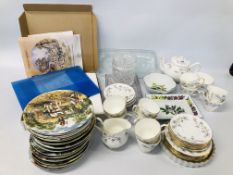 COLLECTION OF COLLECTORS PLATES TO INCLUDE WEDGWOOD AND DAVENPORT ALONG WITH A QUANTITY OF DUCHESS