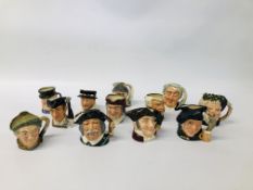 COLLECTION OF 12 ROYAL DOULTON CHARACTER JUGS TO INCLUDE BEEFEATER, TAM O' SHANTER D6636,