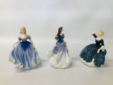 3 X ROYAL DOULTON FIGURINES TO INCLUDE TINA HN3494, REBECCA HN4041,