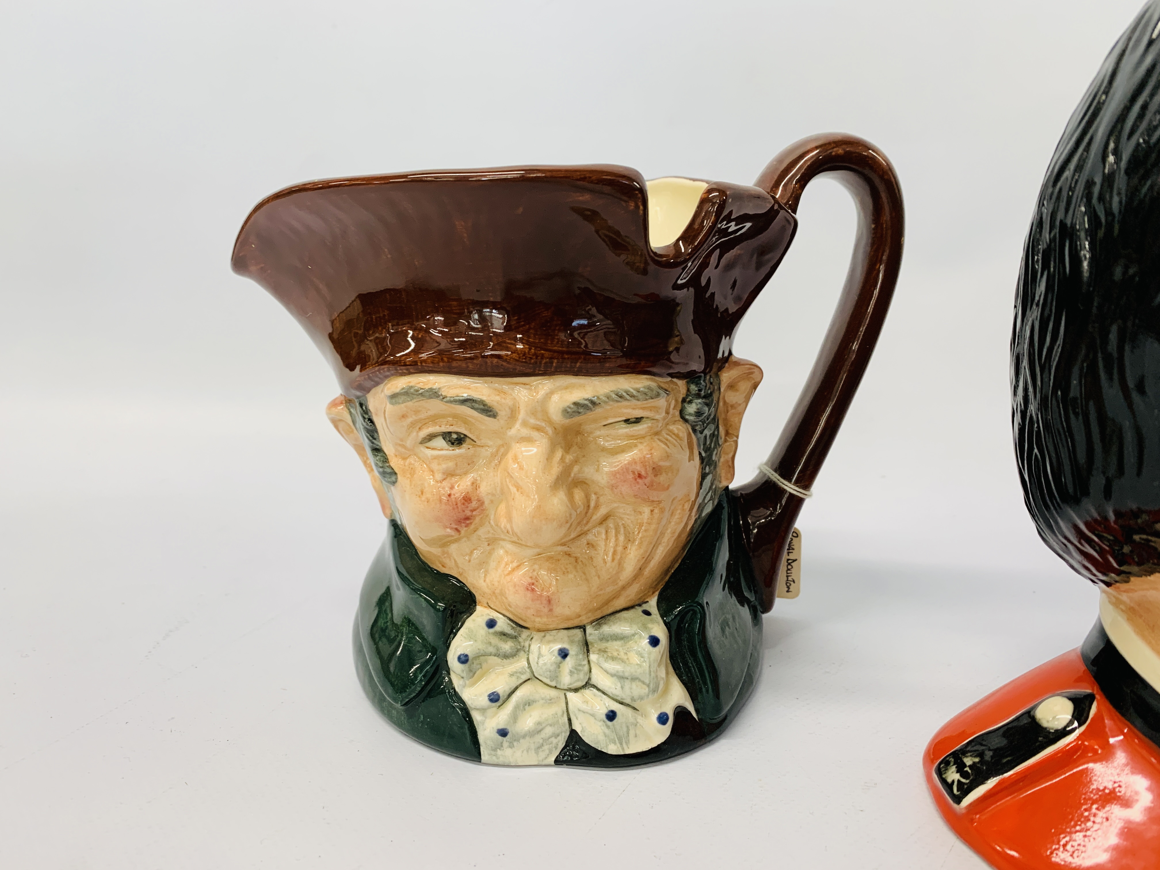 COLLECTION OF 4 ROYAL DOULTON CHARACTER JUGS TO INCLUDE THE GUARDSMAN D6755, OLD CHARLEY D5420, - Image 2 of 5