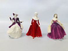 3 X ROYAL DOULTON FIGURINES TO INCLUDE CHRISTMAS DAY 2004 HN4558,