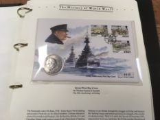 ALBUM WITH 1994 - 5 HISTORY OF WW2 COIN COVERS (14).