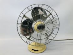 A VINTAGE 1950's LIMIT TABLE FAN No. C1/11/66 - COLLECTORS ITEM ONLY.