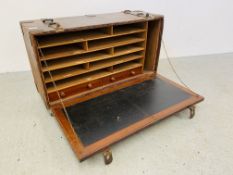 ANTIQUE OFFICERS FIELD DESK.