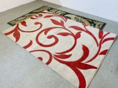2 X MODERN RUGS TO INCLUDE A "VINTAGE" NOUVEAU STYLE RUG EACH 1.6 X 2.3M.