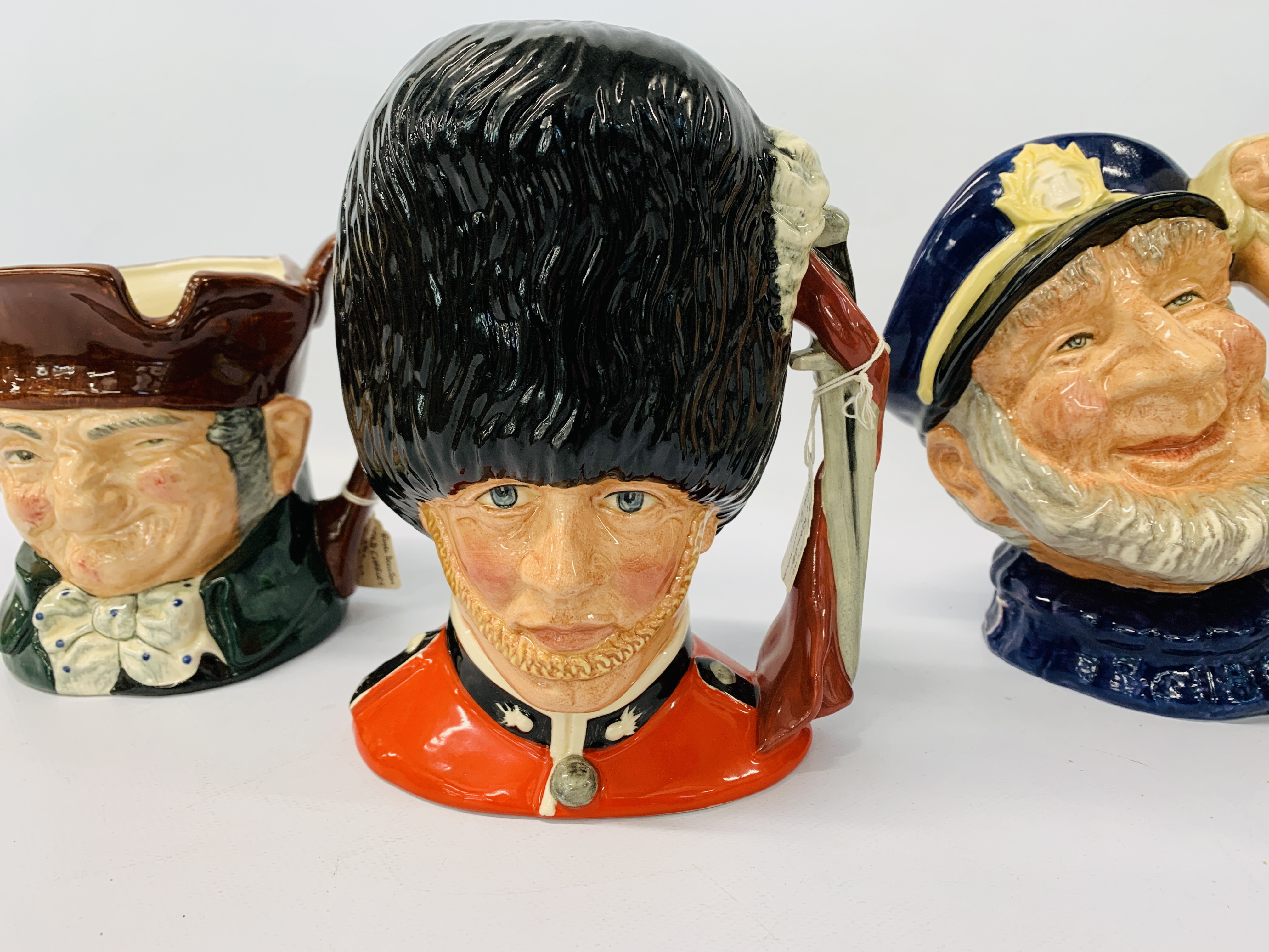 COLLECTION OF 4 ROYAL DOULTON CHARACTER JUGS TO INCLUDE THE GUARDSMAN D6755, OLD CHARLEY D5420, - Image 3 of 5